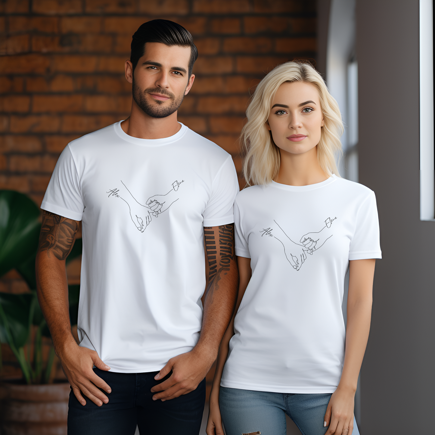 Personalisiertes Paar T-Shirt