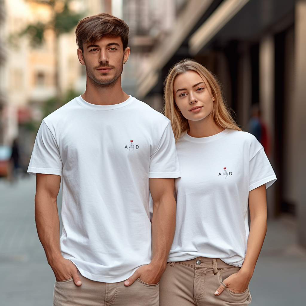 Personalisiertes T-Shirt mit Bestickung